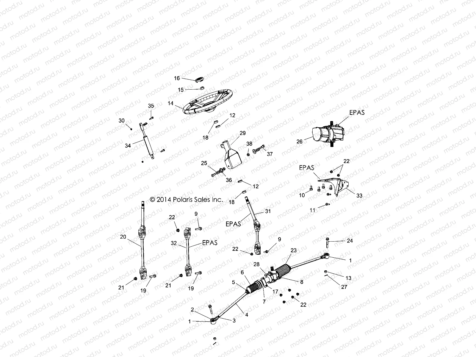 STEERING | STEERING, STEERING ASM. - R14UH88/9E/9EAN/9EAI/9EAIC ALL OPTIONS (49RGRSTEERING14900XP)