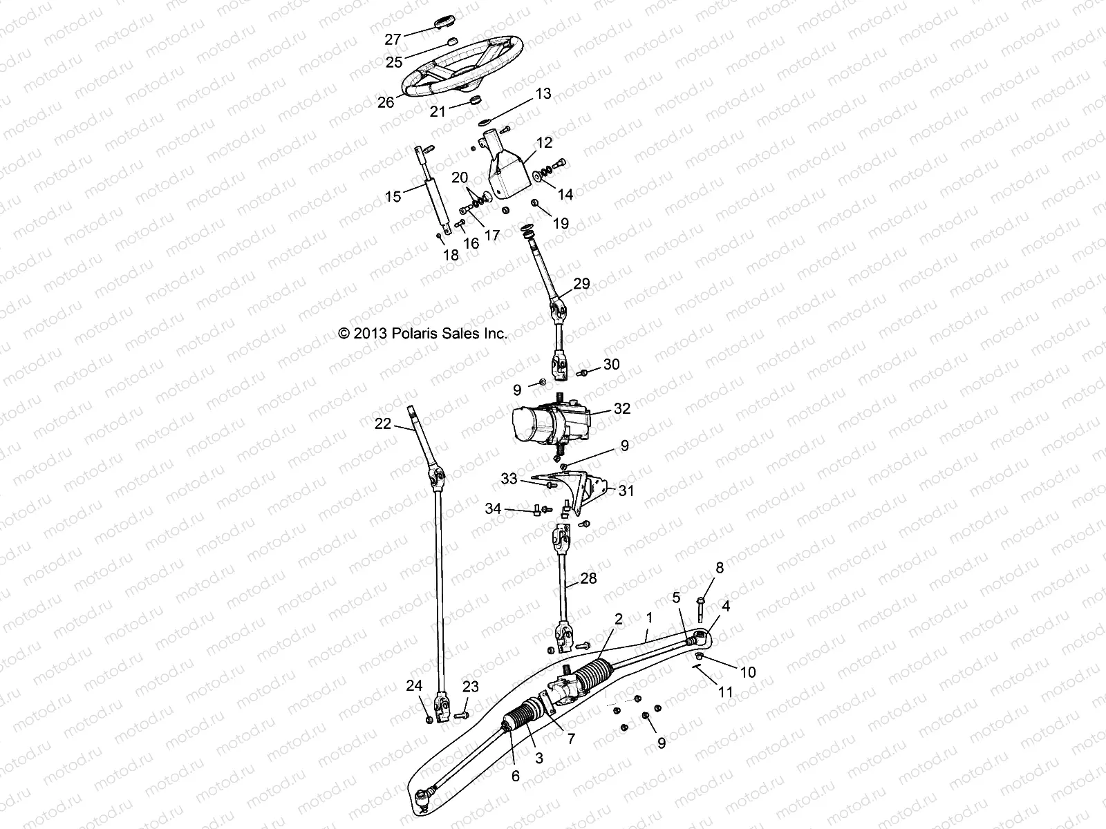 STEERING | STEERING, STEERING ASM. - R14WH88A/9EA ALL OPTIONS (49RGRSTEERING14CREW)