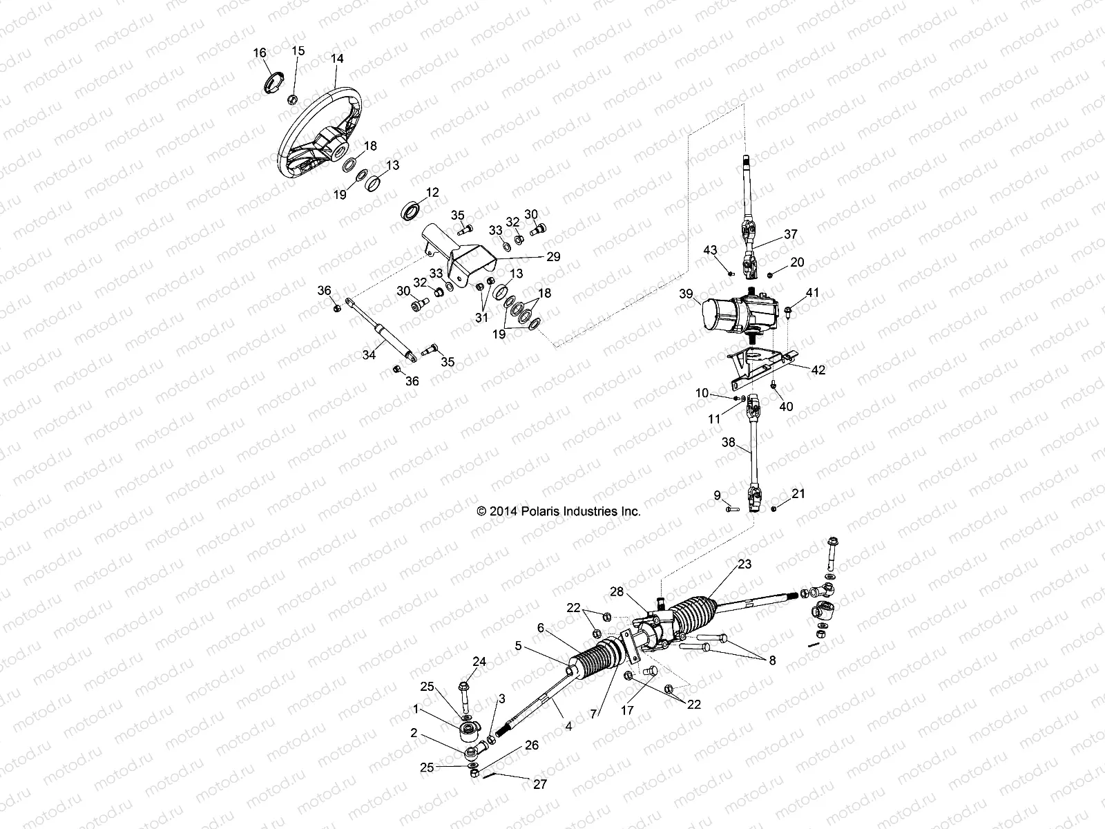 STEERING | STEERING, STEERING ASM. - R14WH9EMD (49MVSTEERING14HIP)