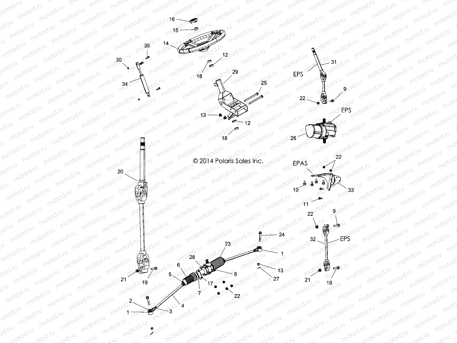 STEERING | STEERING, STEERING ASM. - R15RUA57AA/E57AC (49RGRSTEERING15900XP)