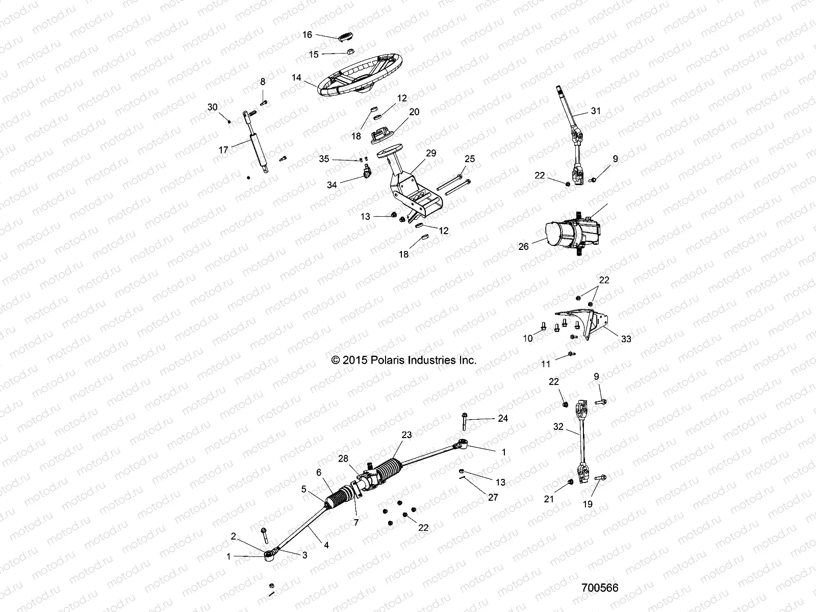 STEERING | STEERING, STEERING ASM. - R16RTE87F1/U87FK (700566)