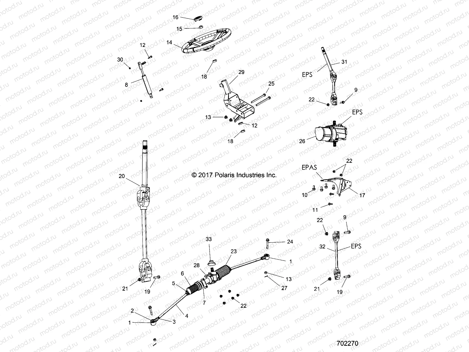 STEERING | STEERING, STEERING ASM. - R18RTAD1B1/ED1N1 (702270)