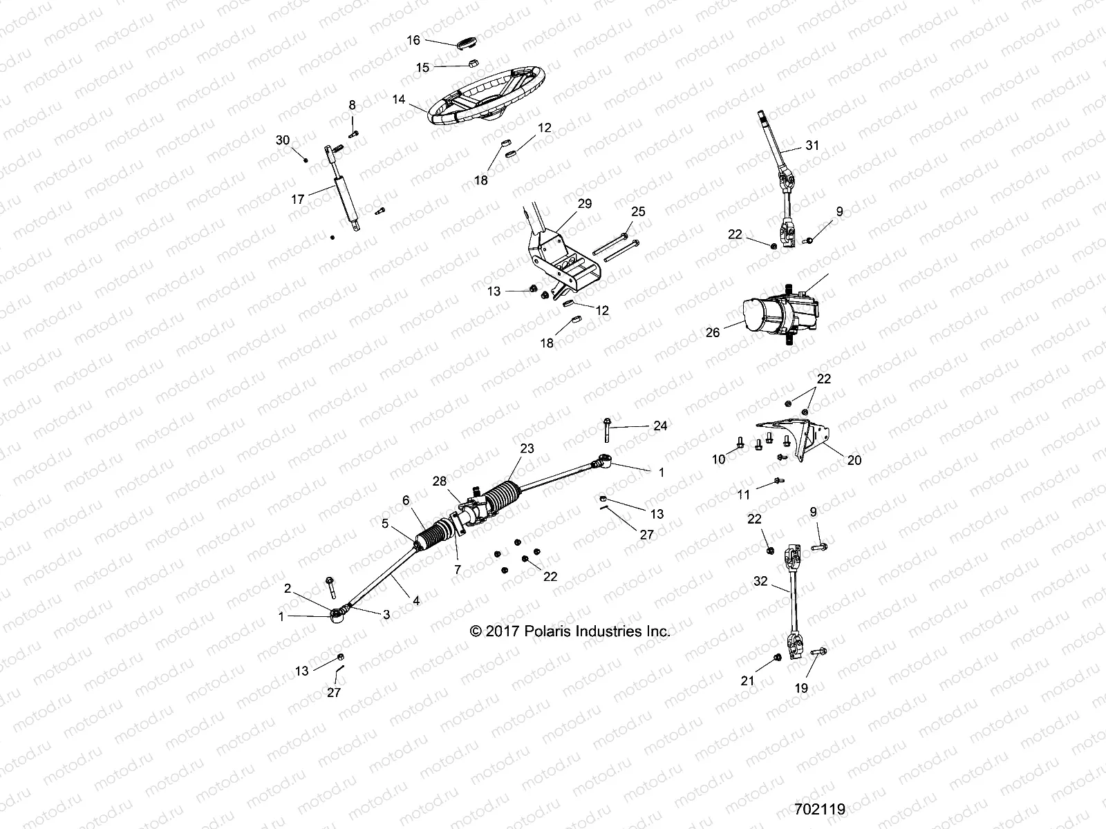 STEERING | STEERING, STEERING ASM. - R18RTED1F1/SD1C1 (702119)