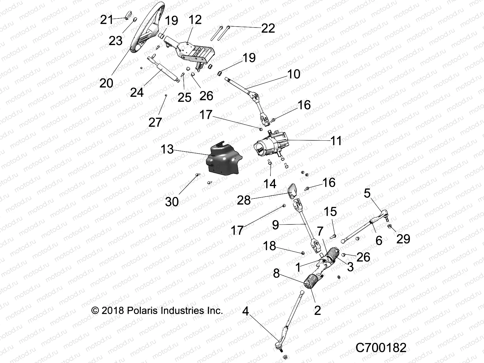 STEERING | STEERING, STEERING ASM. - R19RGE99A2/EAR/EBR/UAF/UBF/UAM/UBM/UA9/UB9/UAL/UBL/KAK/KBK (C700182)