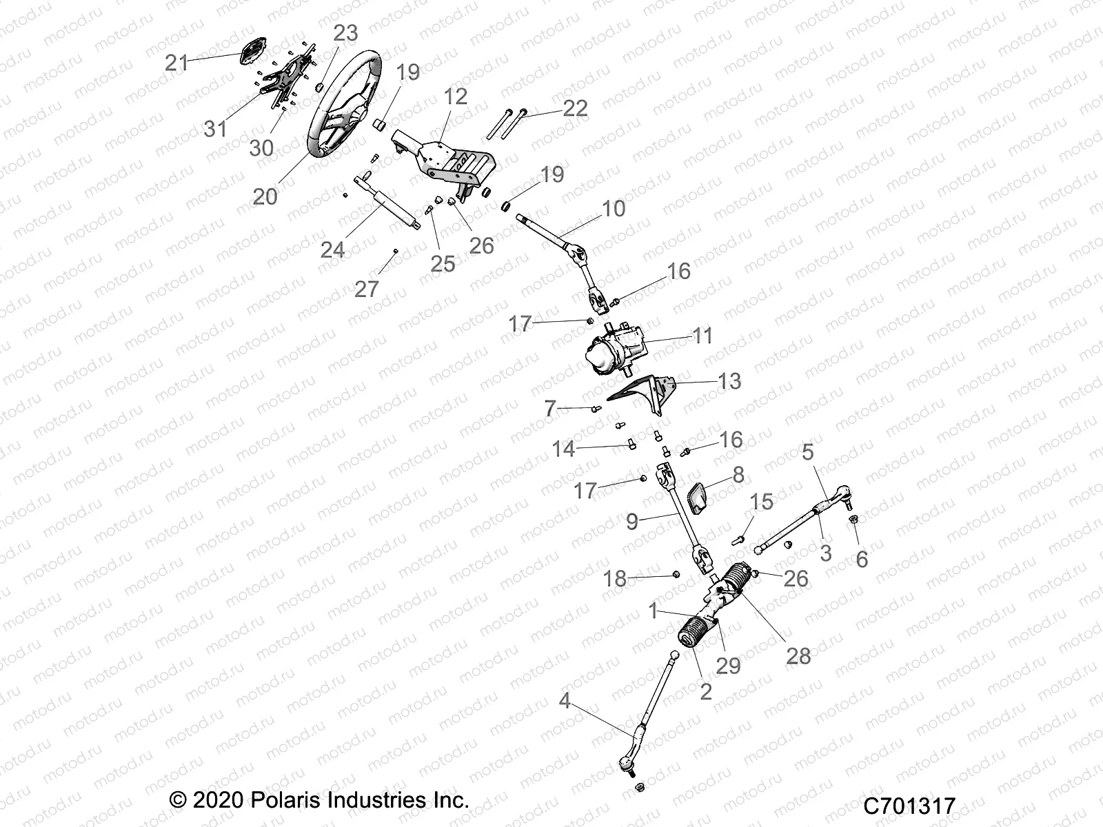 STEERING | STEERING, STEERING ASM. - R21RRE99A9/AC/AP/AW/B9/BC/BP/BW (C701317)