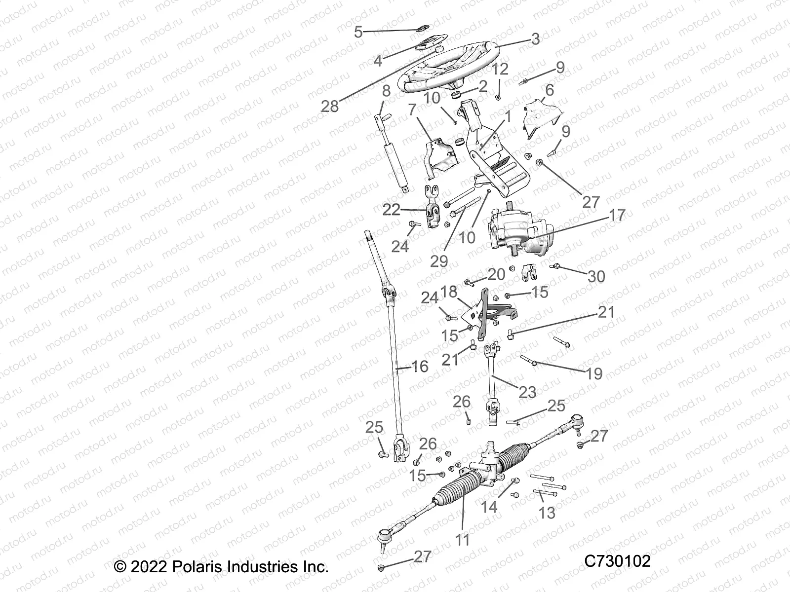 STEERING | STEERING, STEERING ASM. - R22M4A57B1/EB5/B9 (C730102)