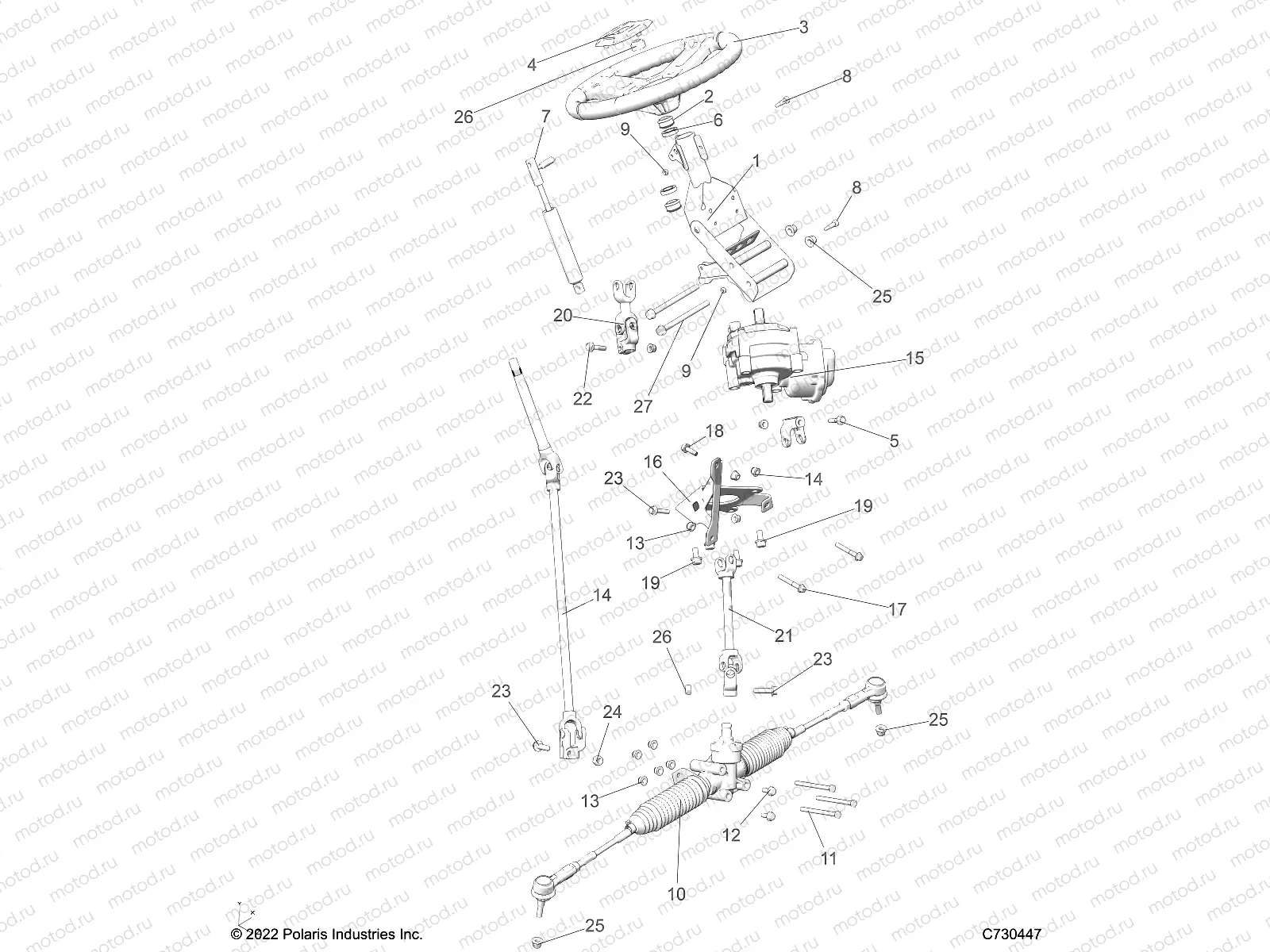 STEERING | STEERING, STEERING ASM. - R23M4A57B1/EB4/B9 (C730447)