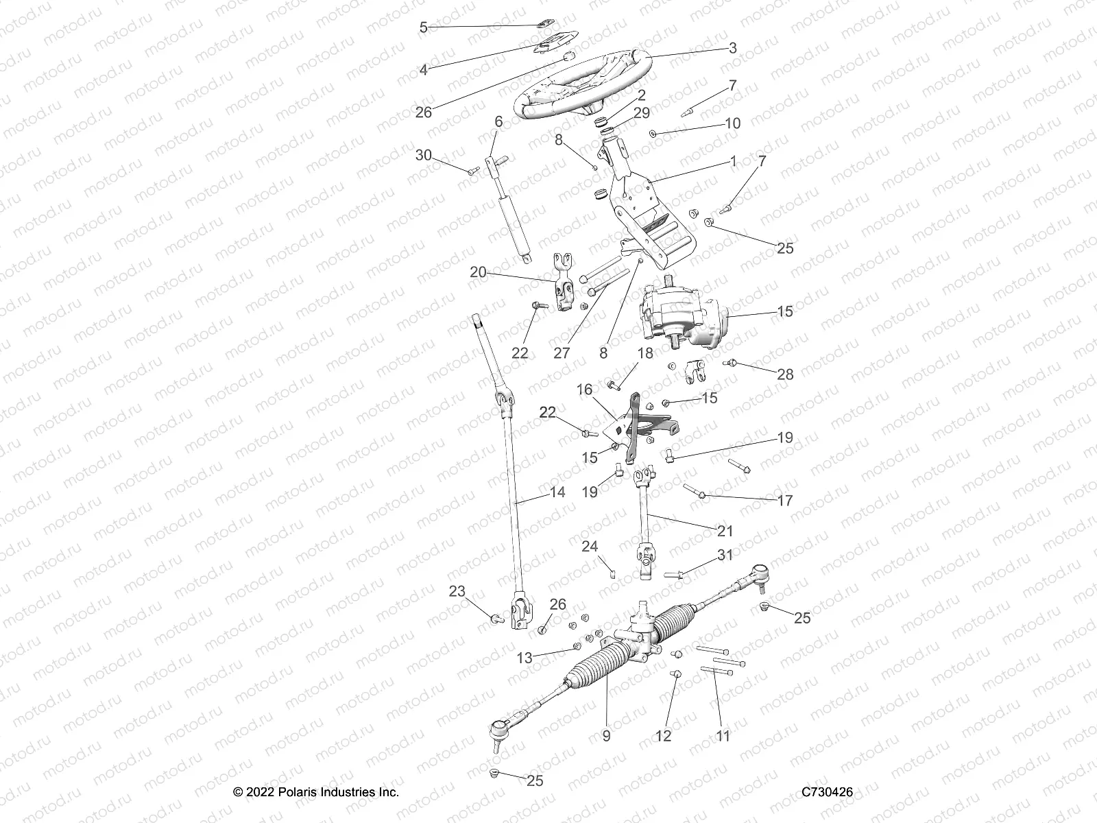 STEERING | STEERING, STEERING ASM. - R23MAA57F1/SC9/CK/F1/F9 (C730426)