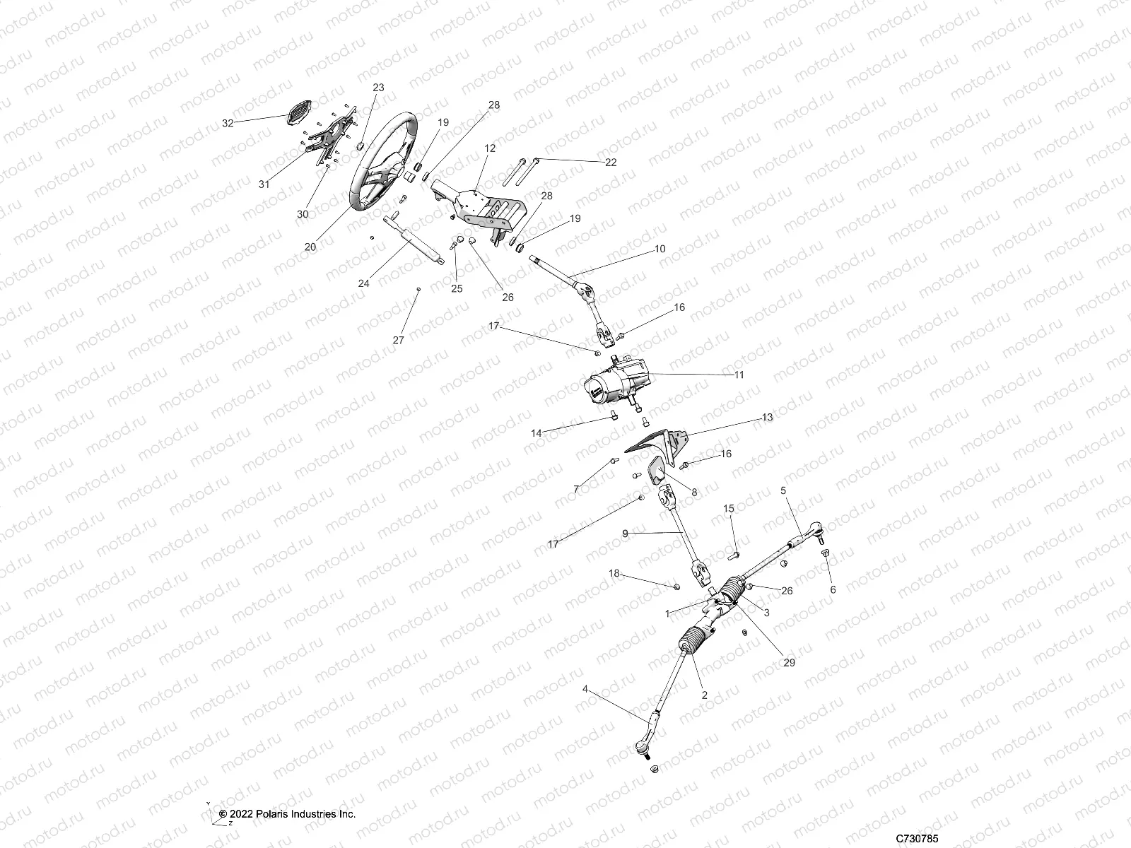 STEERING | STEERING, STEERING ASM. - R23RRV99AC (C730785)