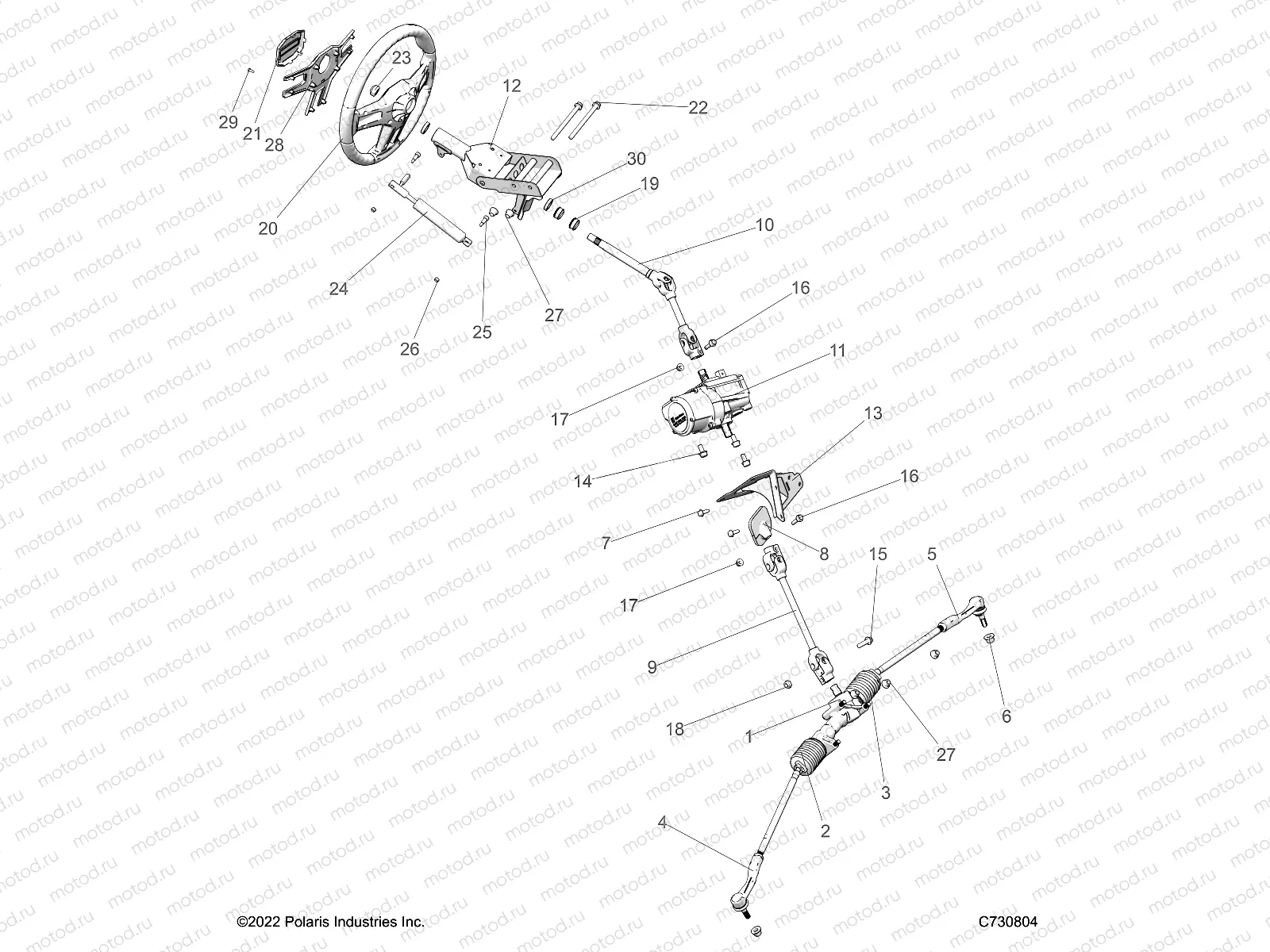 STEERING | STEERING, STEERING ASM. - R23RRY99A9/AJ/AK/AX/B9/BJ/BK/BX (C730804)