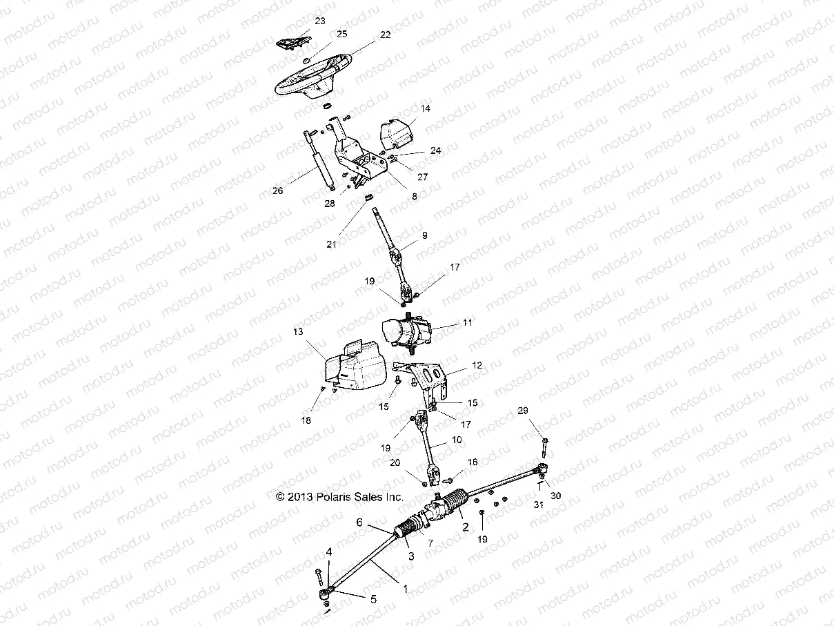 STEERING | STEERING, STEERING ASM. - Z146T1EAM/EAW (49RGRSTEERING14RZR1000)