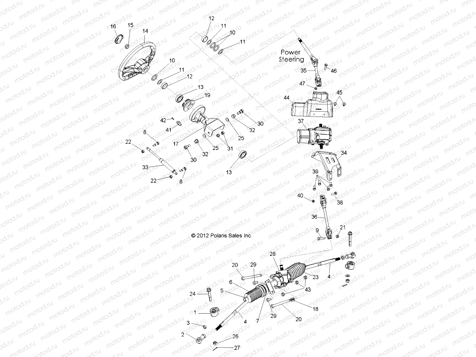 STEERING | STEERING, STEERING ASM. - Z14JT9EFX (49RGRSTEERING13RZRXP900I)
