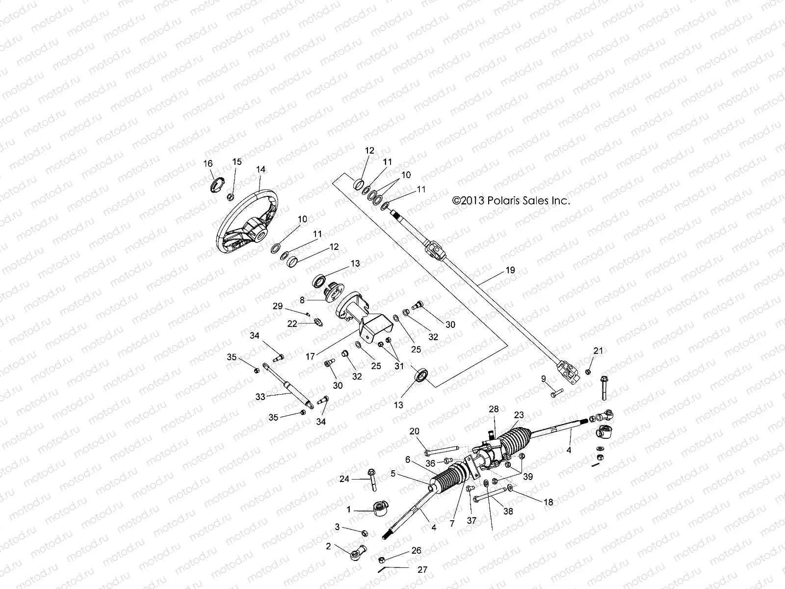 STEERING | STEERING, STEERING ASM. - Z14VE76FX/FI (49RGRSTEERING14RZR8SI)