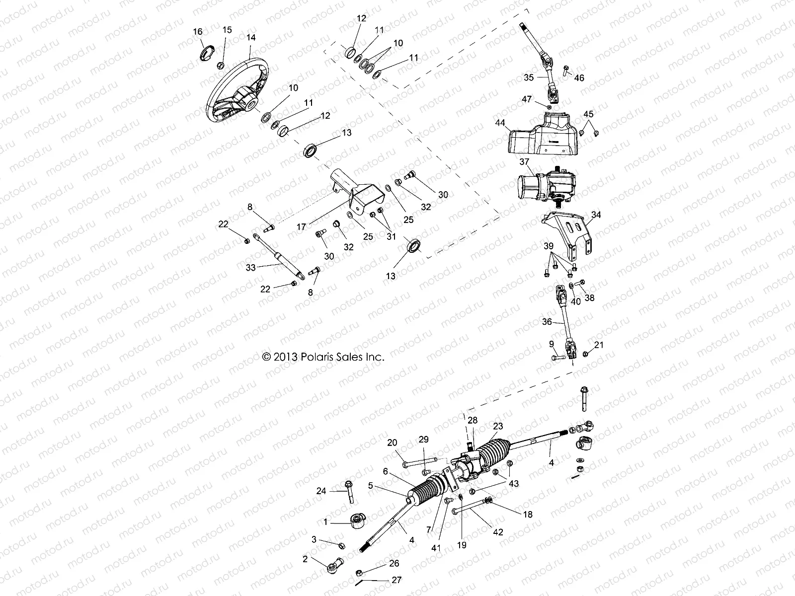 STEERING | STEERING, STEERING ASM. - Z14XE7EAL/X (49RGRSTEERING14RZR4)