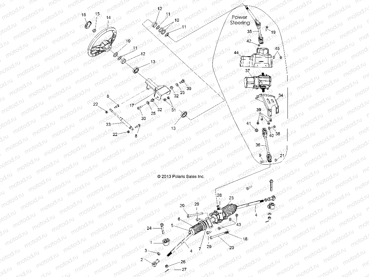 STEERING | STEERING, STEERING ASM. - Z14XT9EAO (49RGRSTEERING14RZR9004)