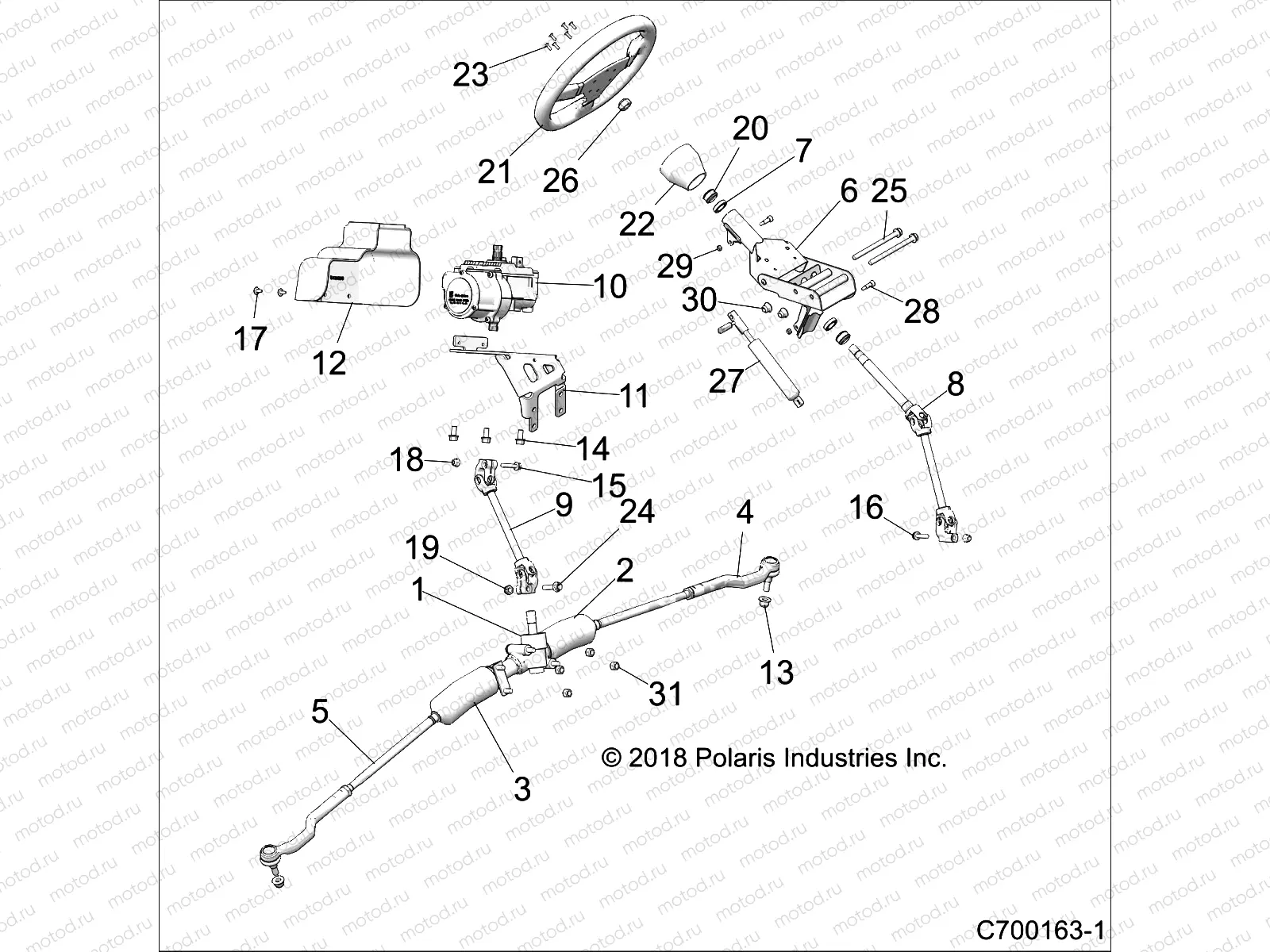 STEERING | STEERING, STEERING ASM. - Z18VEL92BK/BR/LK (C700163-1)