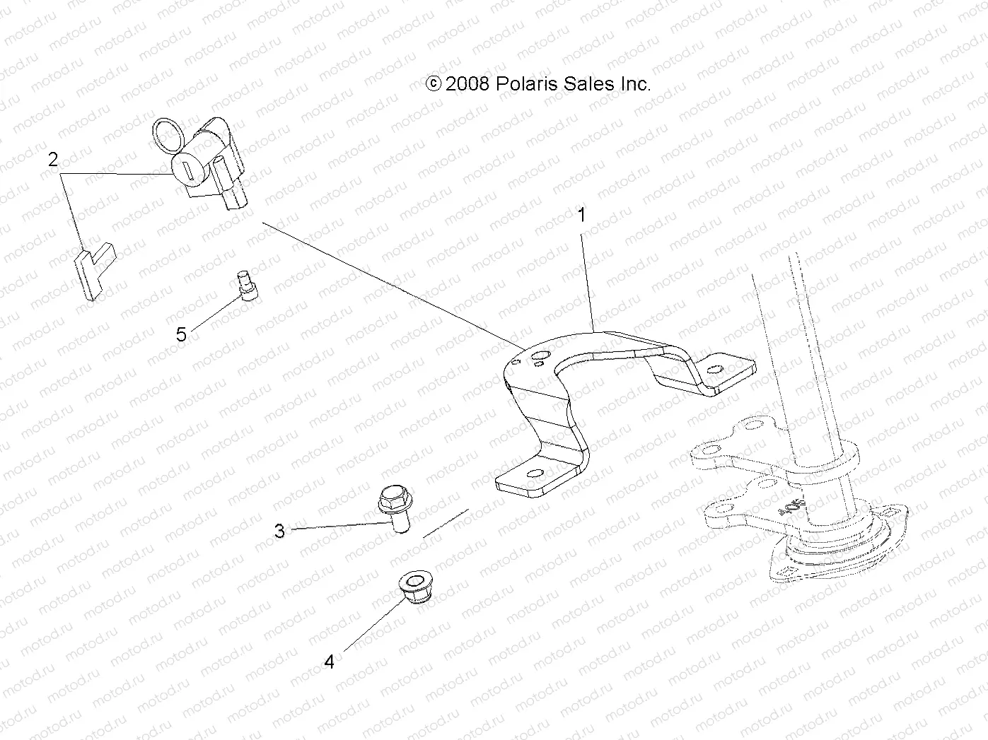 STEERING | STEERING, STEERING LOCK - A12EA32FA (49ATVSTEERINGLOCK09SP500TR)