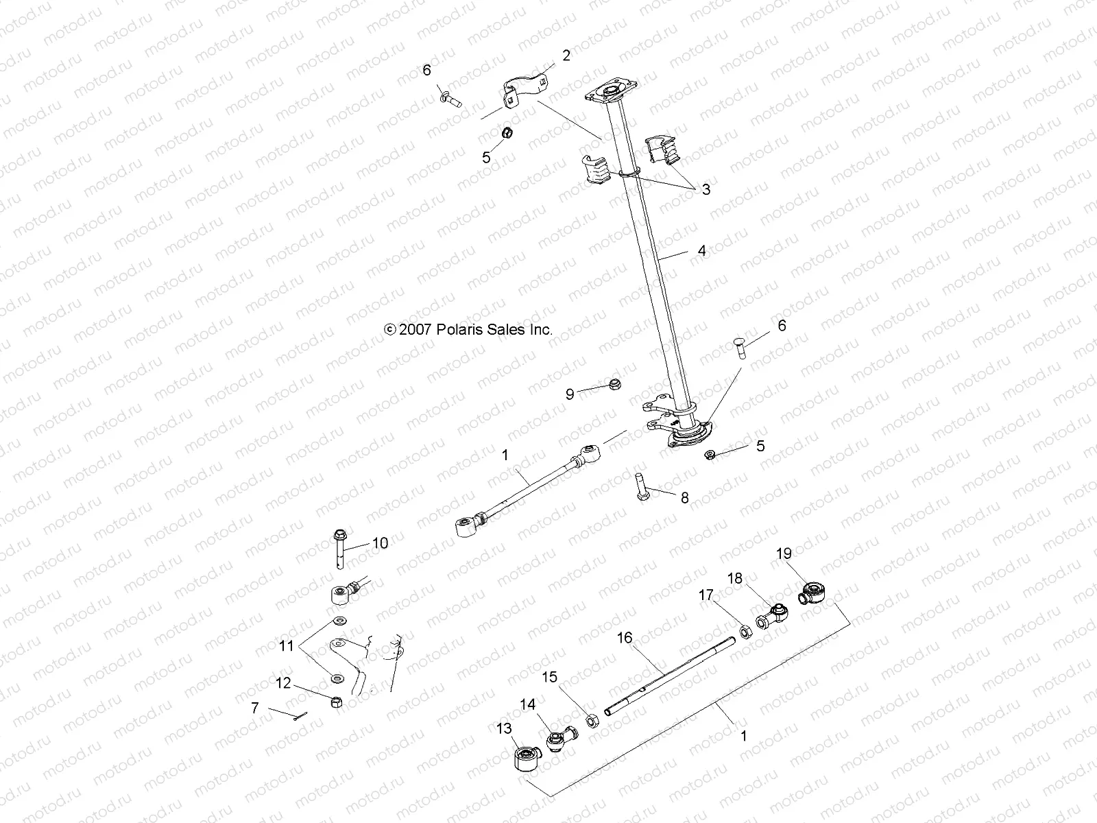 STEERING | STEERING, STEERING POST - A08BG50FA (49ATVSTEERING08SCRAM)