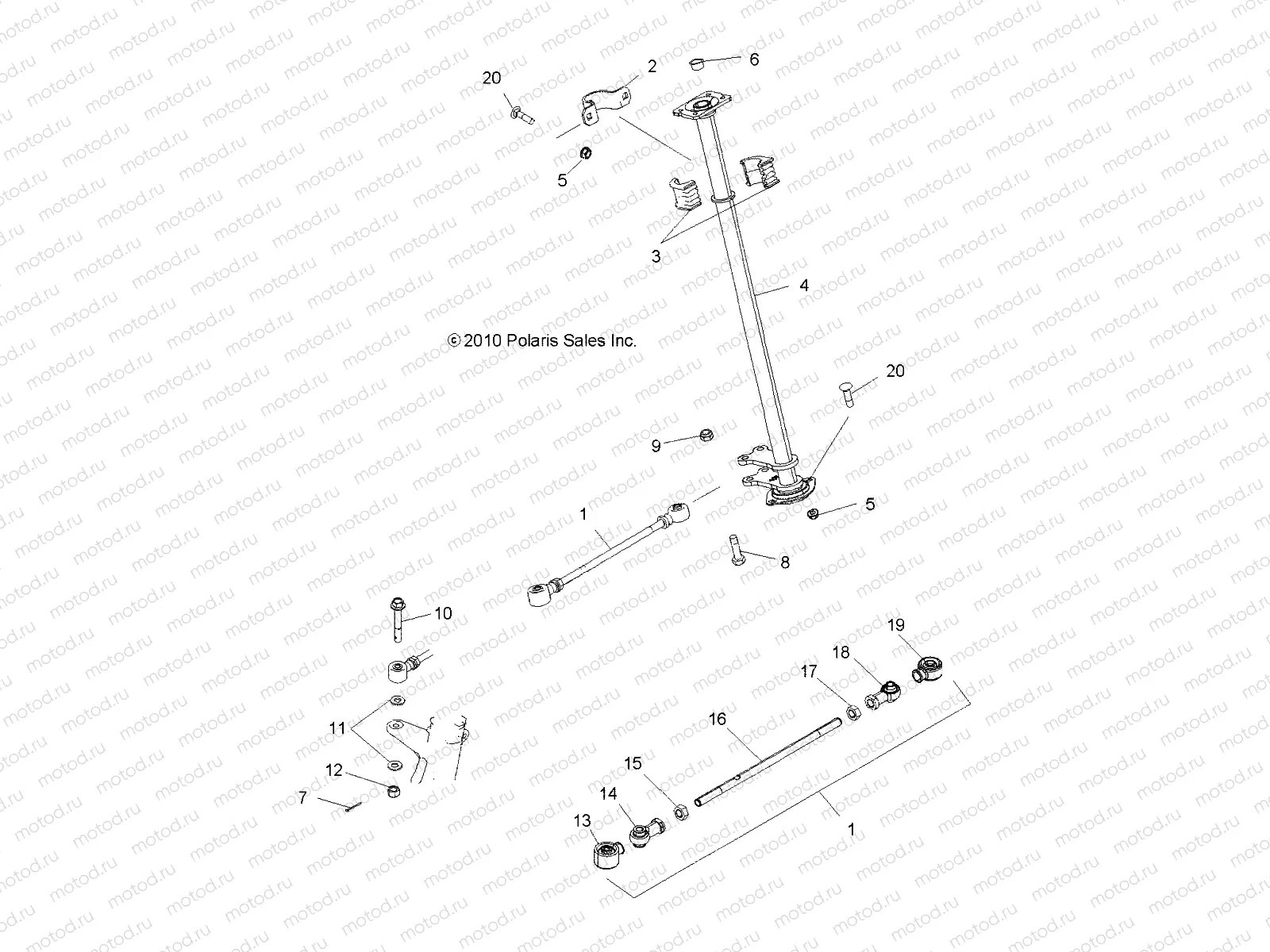 STEERING | STEERING, STEERING POST - A14CF76FA (49ATVSTEERING116X6)