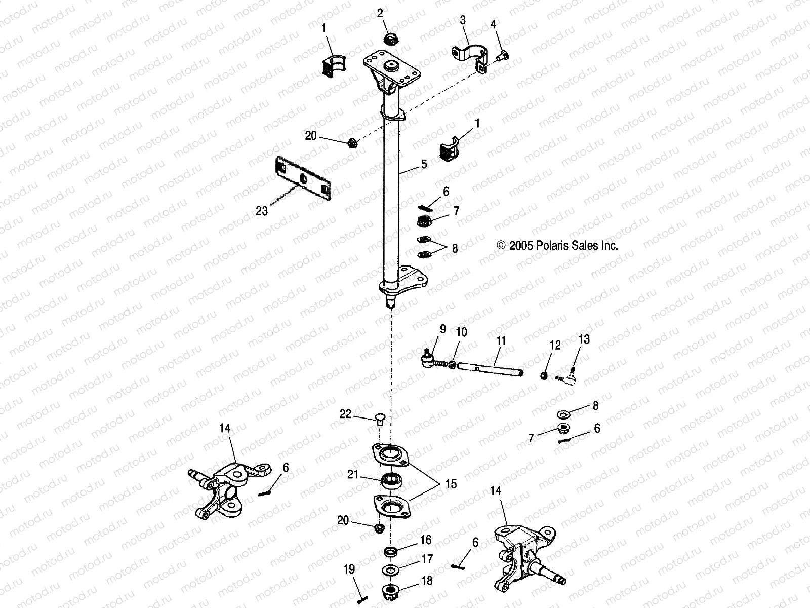 STEERING | STEERING, STEERING POST and TIE RODS - A08PB20EB (49ATVSTEERING08PHX)