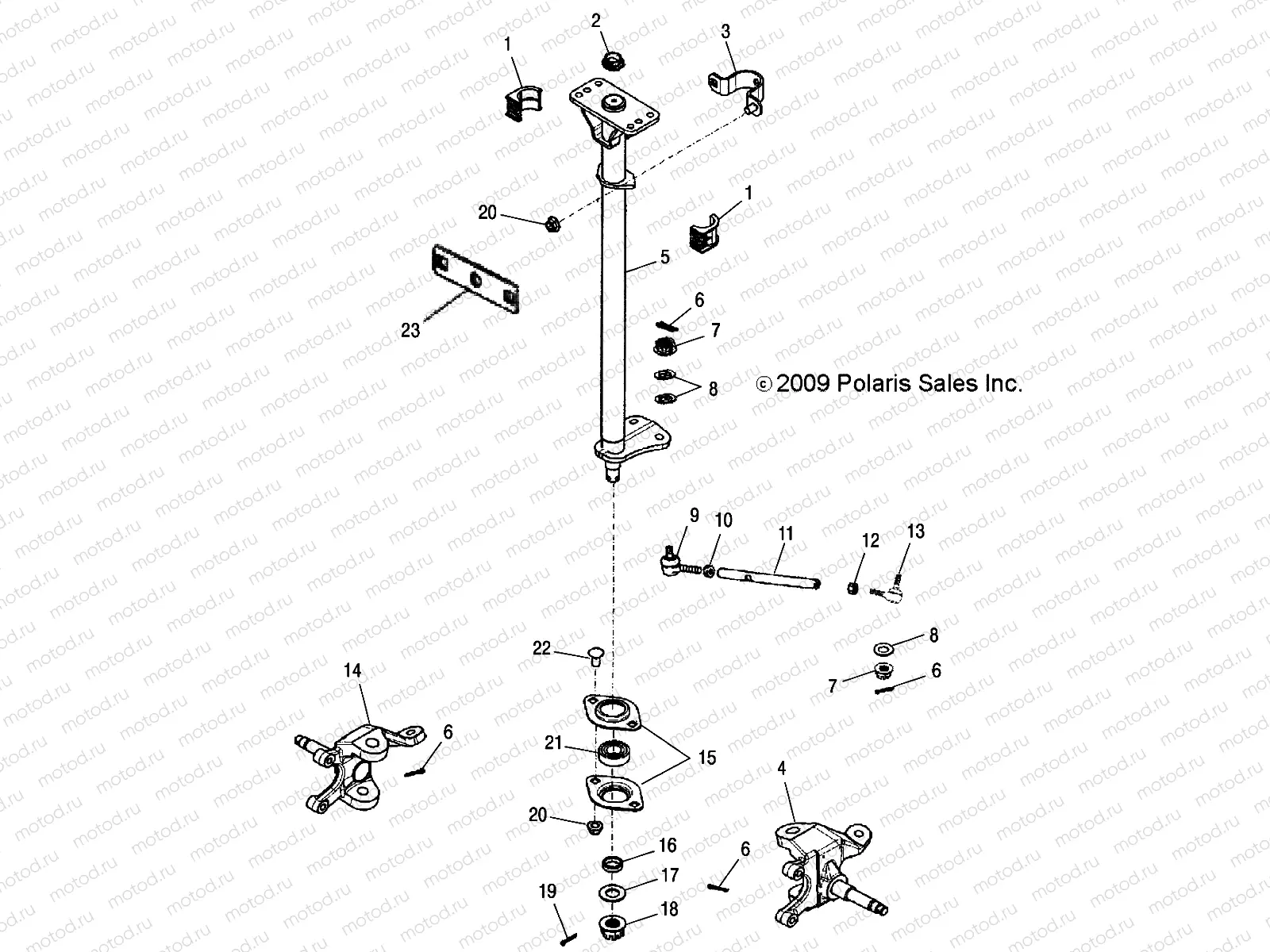 STEERING | STEERING, STEERING POST and TIE RODS - A14PB20AF (49ATVSTEERING10PHX)