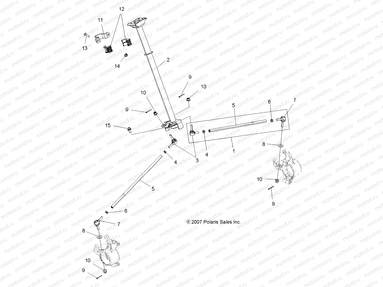 STEERING | STEERING, STEERING POST ASM. - A09ZN55AL/AQ/AS/AT/AX (49ATVSTEERING09Q60)