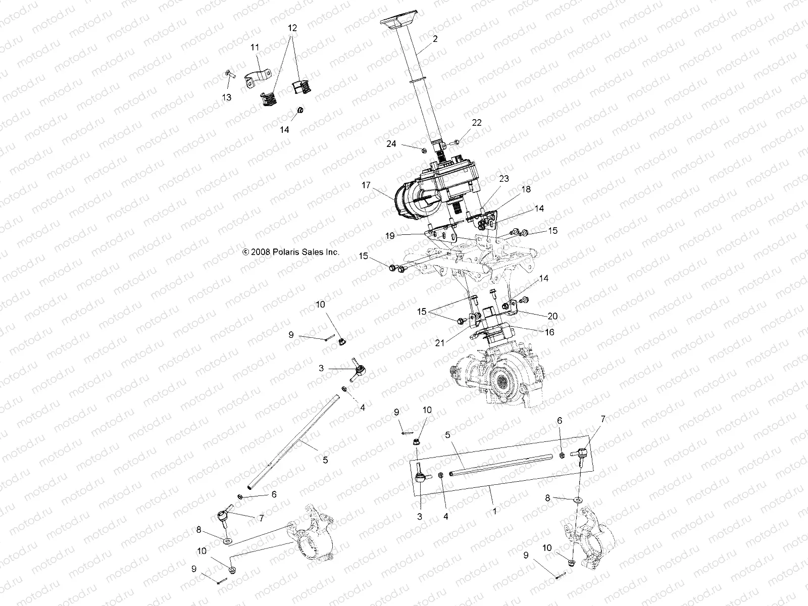 STEERING | STEERING, STEERING POST ASM. - A10ZX85AK/AL/AS/AT/AX (49ATVSTEERING09SPEPS850)