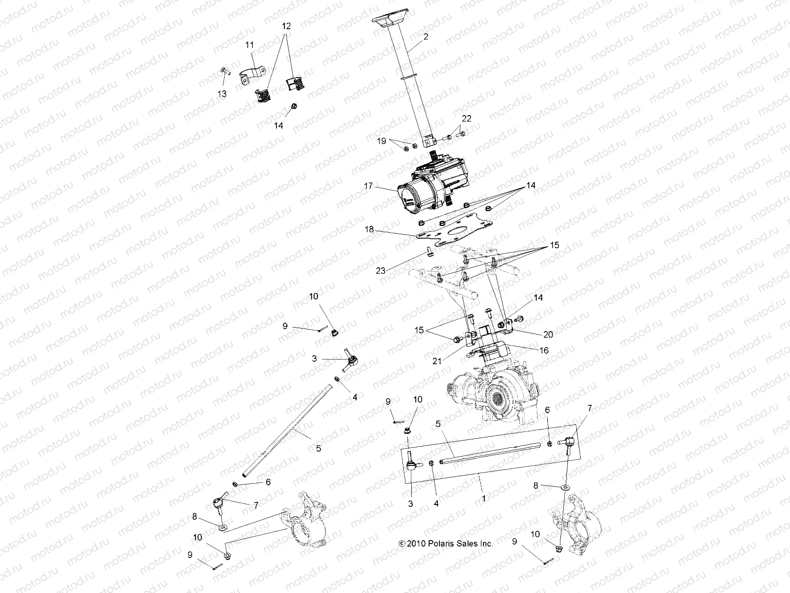 STEERING | STEERING, STEERING POST ASM. - A11DX85AF/AG/AZ (49ATVSTEERING11SPTRG550)
