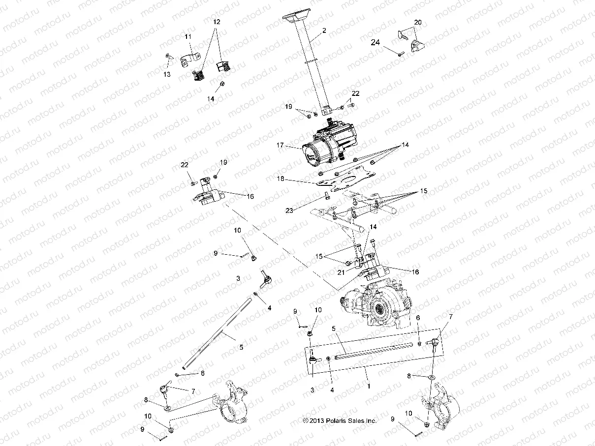 STEERING | STEERING, STEERING POST ASM. - A14GH9EFW (49ATVSTEERING14SP850F)