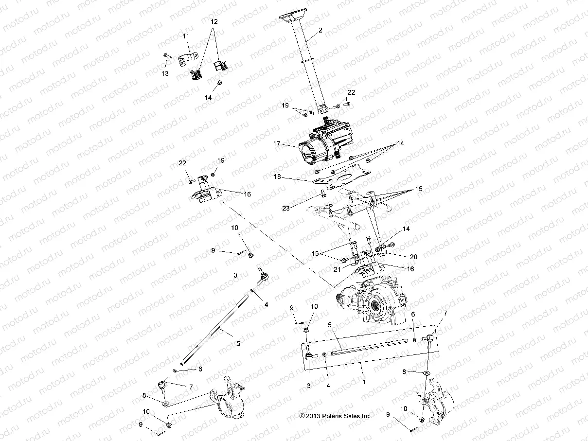 STEERING | STEERING, STEERING POST ASM. - A14YN8EAJ/EAT (49ATVSTEERING14SP850)