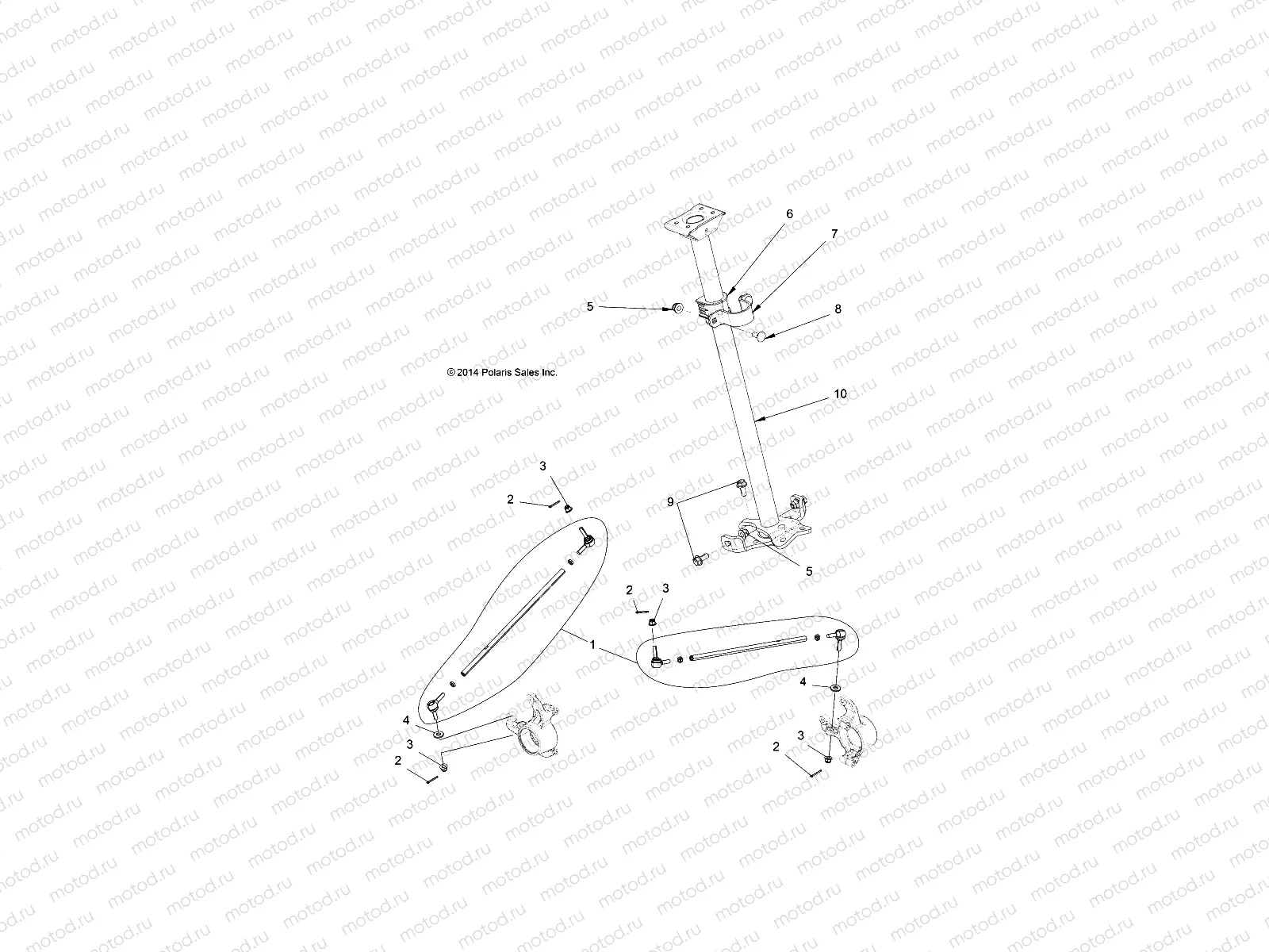 STEERING | STEERING, STEERING POST ASM. - A19SVA85BG (49ATVSTEERING15SCRAM850)
