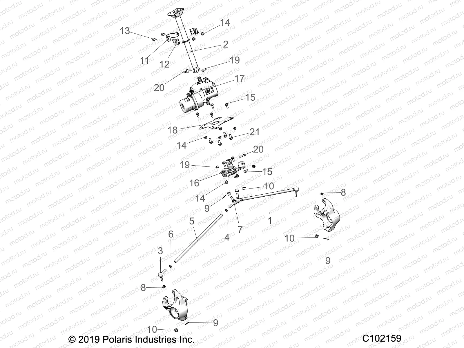 STEERING | STEERING, STEERING POST ASM. - A20SXE85AF/AP/A9/CAF/CAP/CA9/V85AP/CAP (C102159)