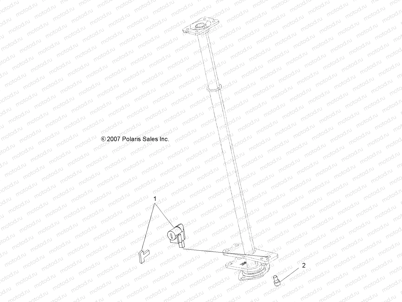 STEERING | STEERING, STEERING POST LOCK - A11DH50FX (49ATVSTEERINGLOCK08X2500QUAD)