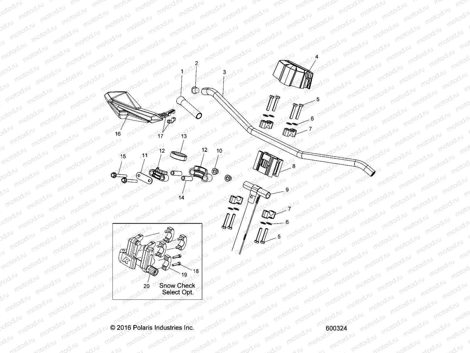 STEERING | STEERING, UPPER and HANDLEBAR ASM. - S20DCH8RS ALL OPTIONS (600324)