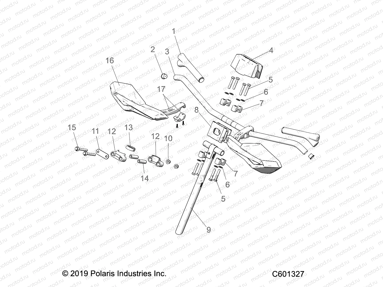 STEERING | STEERING, UPPER and HANDLEBAR ASM. - S21DDL8RS ALL OPTIONS (C601327)