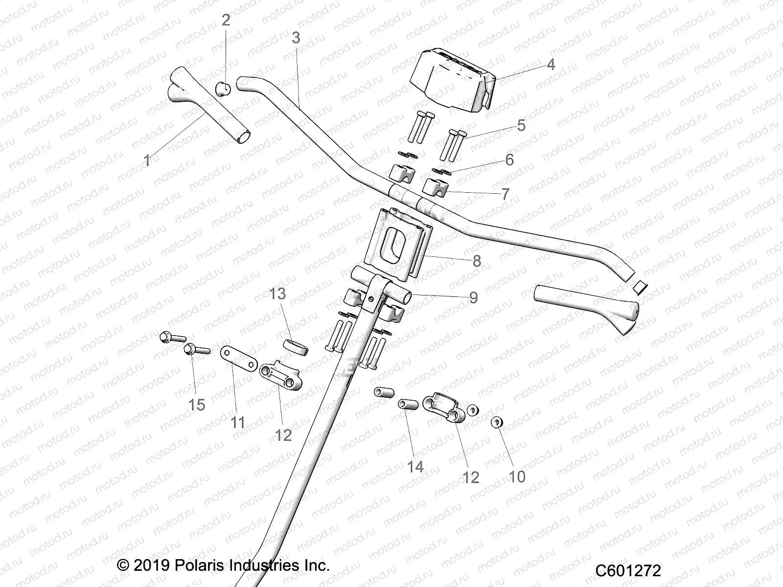 STEERING | STEERING, UPPER and HANDLEBAR ASM. - S21EDB6PSL (C601272)