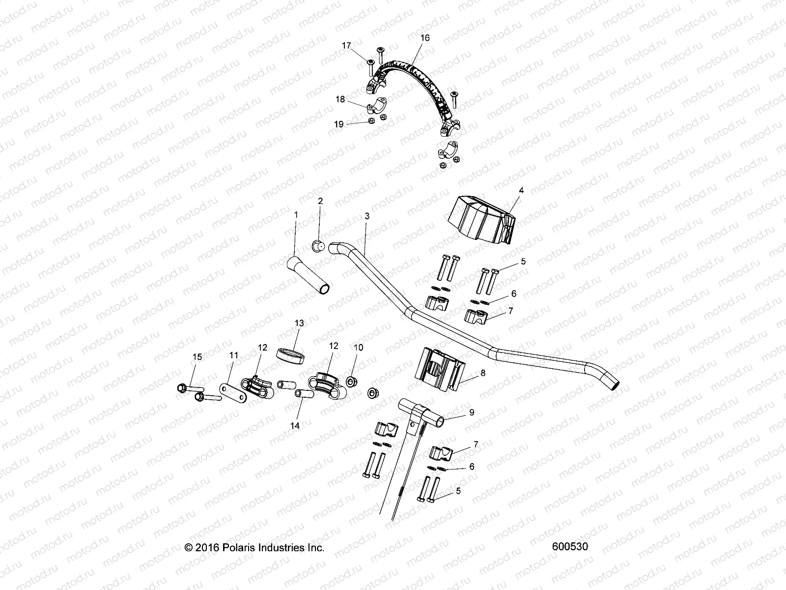 STEERING | STEERING, UPPER and HANDLEBAR ASM. - S22EEG6PSL (600530)