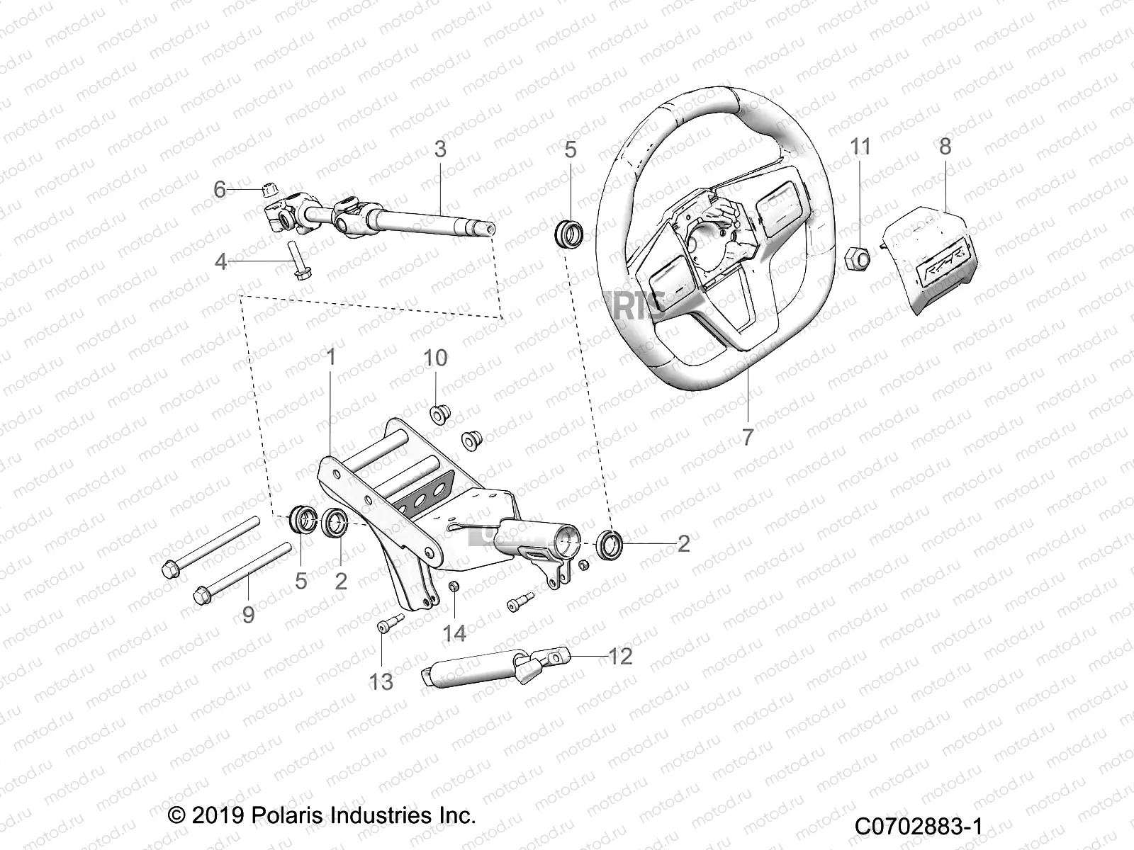 STEERING | STEERING, UPPER, STANDARD - Z21RAF92AH/BH (C0702883-1)
