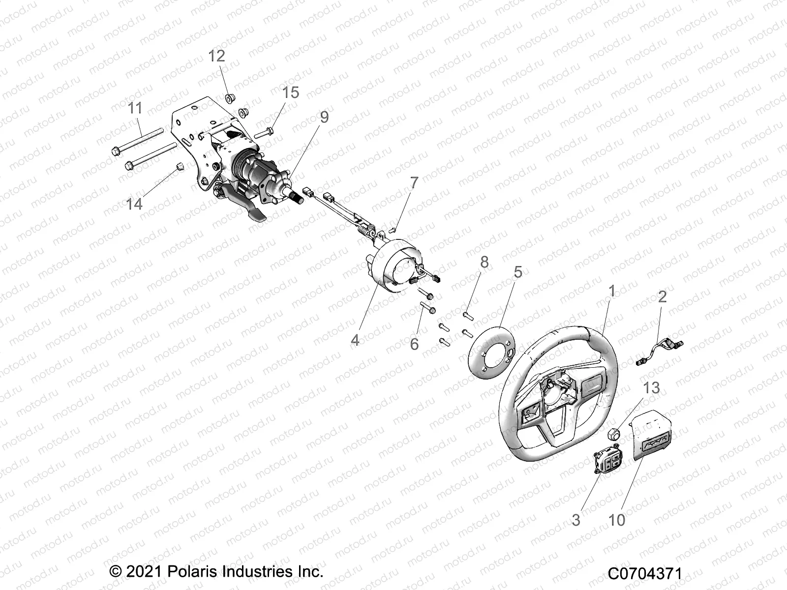 STEERING | STEERING, UPPER, STANDARD - Z22MAC92AS/BS/Z92AS/BS (C0704371)