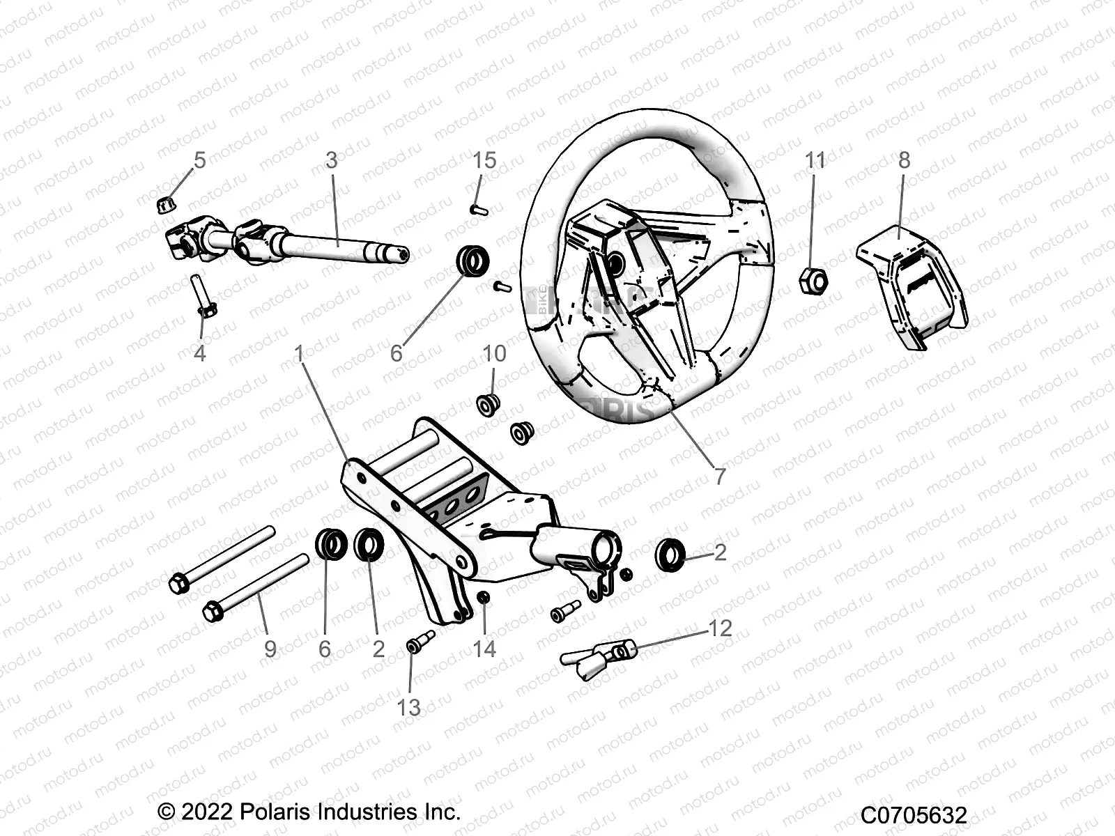 STEERING | STEERING, UPPER, STANDARD - Z23R4E92A/92B (C0702883-1)