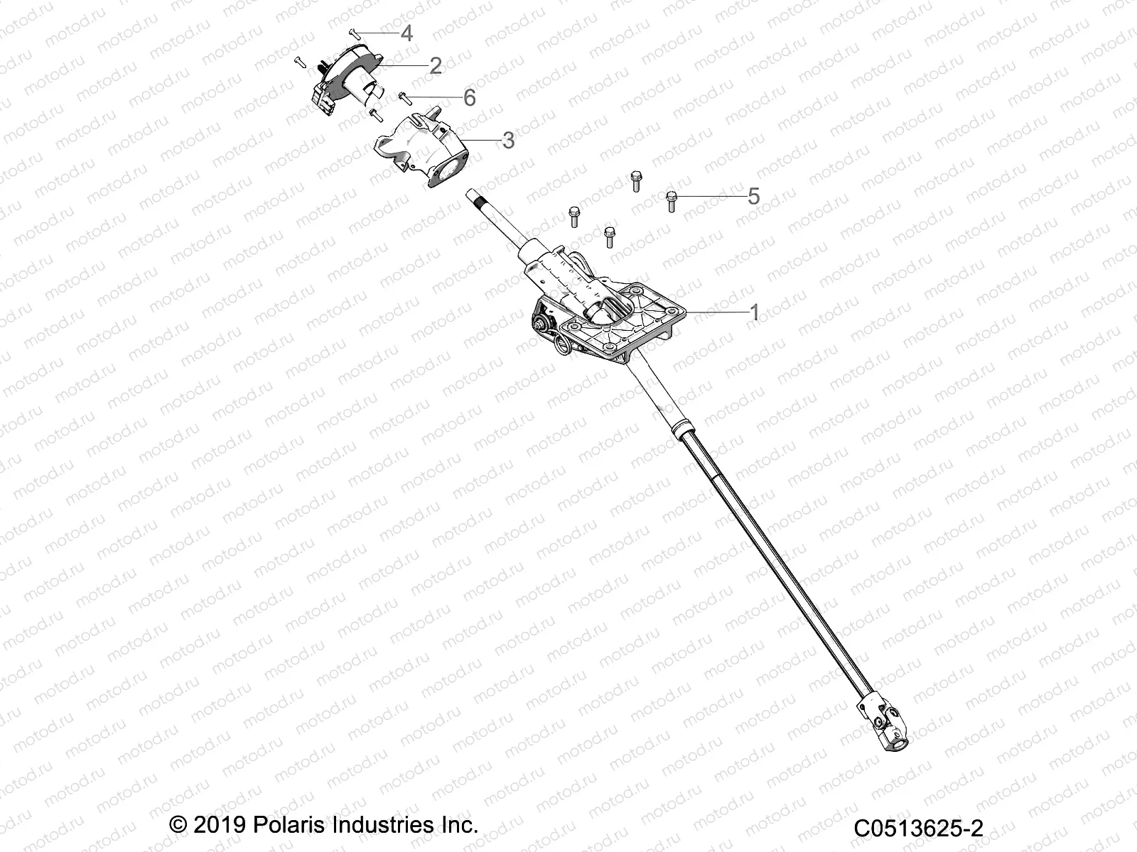 STEERING | STEERING, UPPER STEERING ASM. - T21AARGB/SGD ALL OPTIONS (C0513625-2)