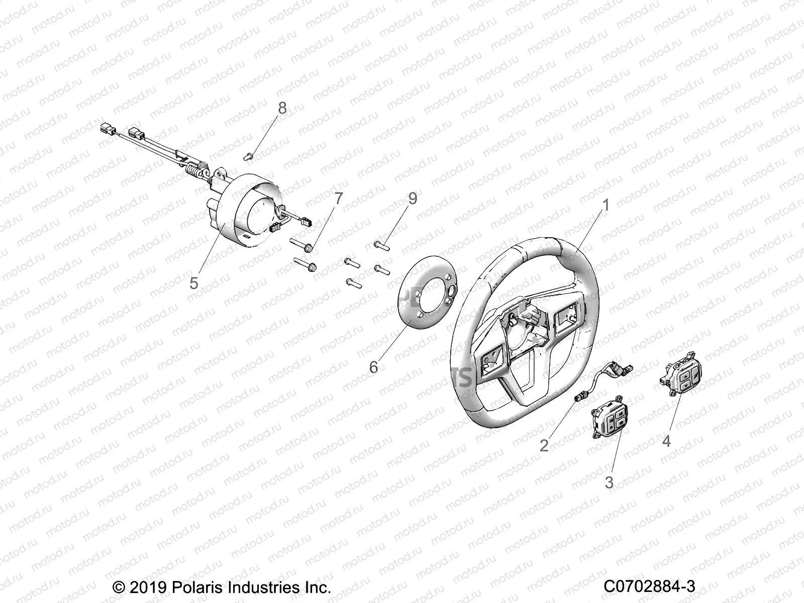 STEERING | STEERING, WHEEL, 2 BUTTON - Z20RAD92AC/BC (C0702884-3)
