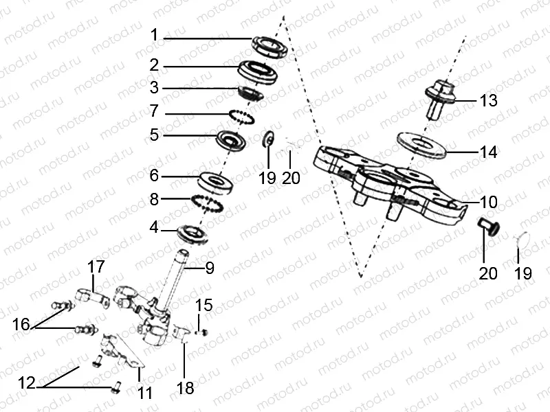 Steering stem assembly