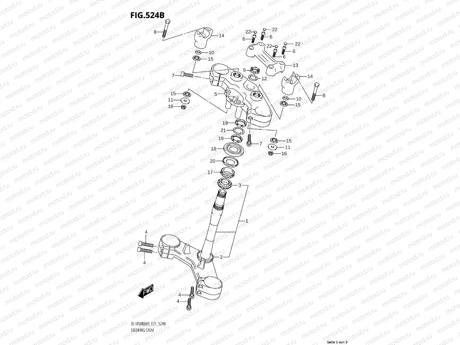 Steering stem (DE)