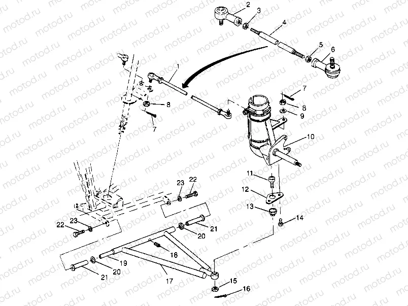 STEERING/A-ARM ASSEMBLY Sport 400L W948540 (4927232723B006) | STEERING/A-ARM ASSEMBLY Sport 400L W948540 (4927232723B006)