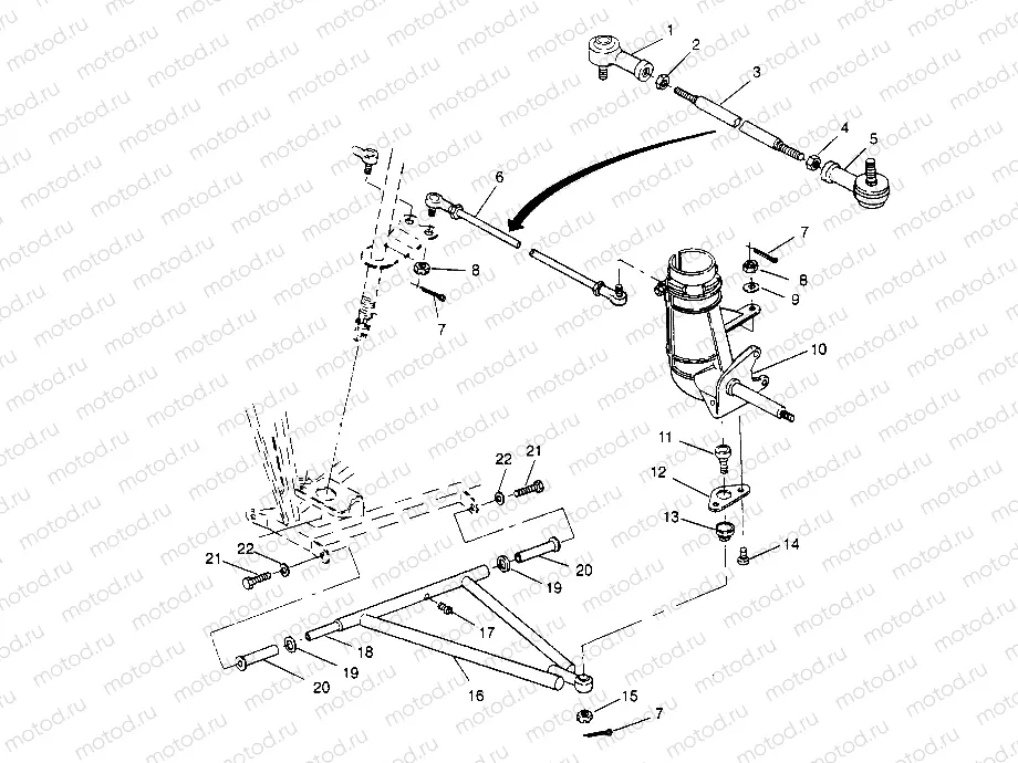 STEERING/A-ARM ASSEMBLY Trail Blazer W957221 (4930363036B007) | STEERING/A-ARM ASSEMBLY Trail Blazer W957221 (4930363036B007)