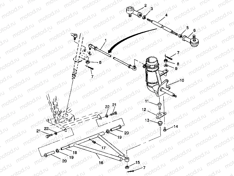 STEERING/A-ARM ASSEMBLY Trail Boss W938527 (4924072407015A) | STEERING/A-ARM ASSEMBLY Trail Boss W938527 (4924072407015A)