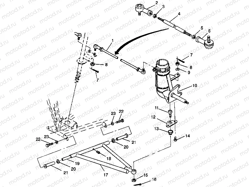 STEERING/A-ARM ASSEMBLY Trail Boss W958527 (4930323032B006) | STEERING/A-ARM ASSEMBLY Trail Boss W958527 (4930323032B006)