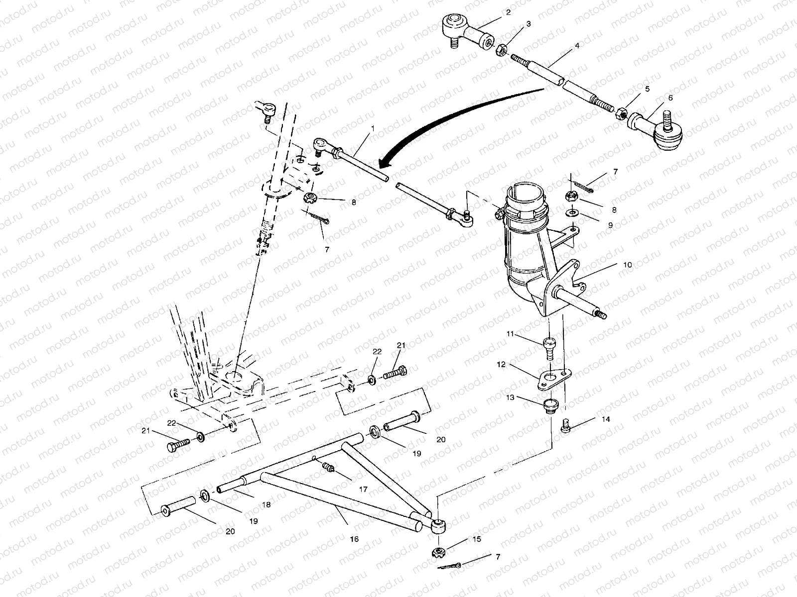 STEERING/A-ARM ASSEMBLY - W937527 (4924022402b006) | STEERING/A-ARM ASSEMBLY - W937527 (4924022402b006)