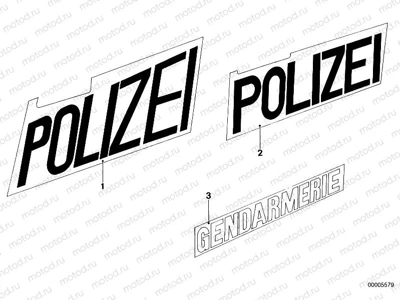 Stick-on lable, police